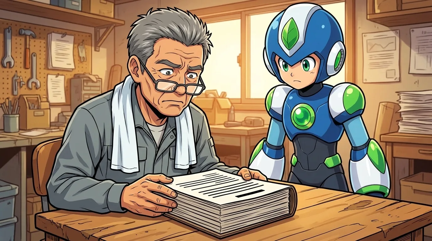 ハルオ「契約書ってのは、どうも苦手でなあ…。」